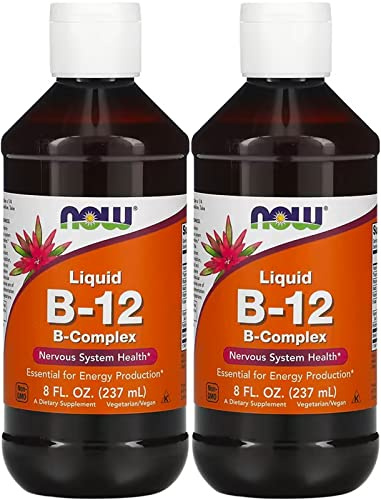 NOW Foods Vitamin B-12 Liquid, 8oz (Pack of 2)