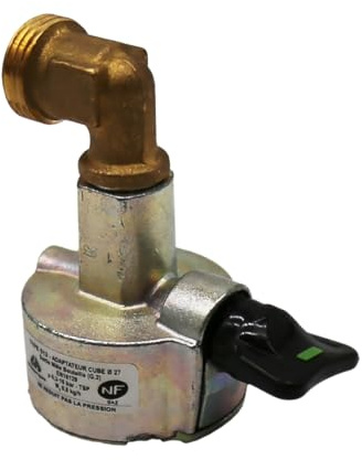 DIPRA - Adaptateur Petite Bouteille D27 – Laiton – Pour Butane et Propane – Compatible Cube Butagaz et VISEO – Certifié NF