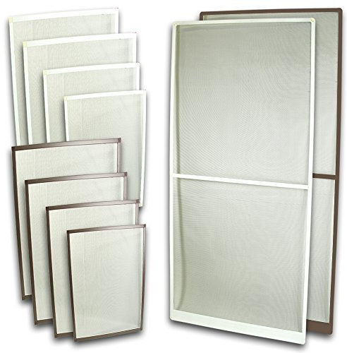 Fliegennetz Fenster Aluminium Rahmen Weiss Größe 80cm*100cm Fliegengitter Insektenschutz Gitter Fiberglas