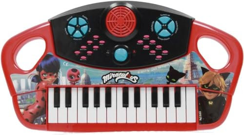 Reig 2683 Miraculous: Tales of Ladybug & Cat Noir elektronisches Keyboard, Sortiert, M
