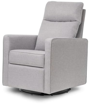 DaVinci Gabby Glider Recliner Nursery Chair w/ 360° Swivel - Misty Grey