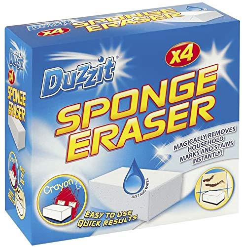 Duzzit 3XSponge Eraser - Stain and Mark Remover (Pack of 4)