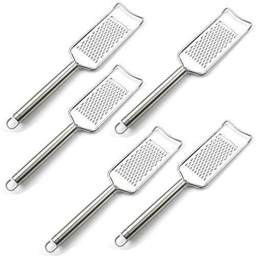 Lot de 5 râpes à fromage et zesteur de citron - Lame en acier inoxydable pour fromage, gingembre