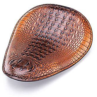 Universal Single Motorcycle Seat Saddle with Bracket and Springs for Classic Vintage Project Bobber Chopper – Ideal for Rolling Chassis Fitment | Made from PU Leather (Fake Alligator)