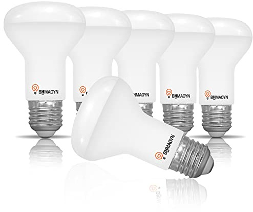 BHMAOYN LED-Reflektor R63 E27 10W Kaltweiß 6000K,870LM mit 120° Abstrahlwinkel, Ersatz Halogenstrahler E27 60W,CRI 85+,AC230V,R63 LED Reflektorlampen Für Deckenstrahler,Nicht Dimmbar,6er-Set