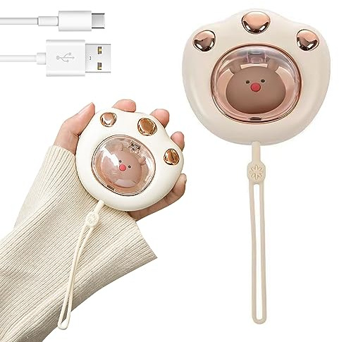 Scaldamani Elettrico Ricaricabile, 2400mAh Scaldamani Elettrico Portatile con USB Scalda Mani Portatile Elettrico USB Ricaricabile Scaldamani Riutilizzabile Scaldamani Tascabile per Donne Bambini