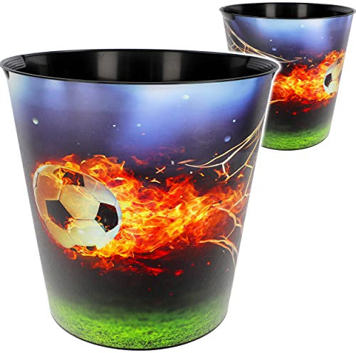 alles-meine.de GmbH Papierkorb - Behälter Modell wählbar 10 Liter - wasserdicht - 28 cm - aus Kunststoff - Fußball Mülleimer Eimer - auch als Blumentopf & Getränkekühler - ..