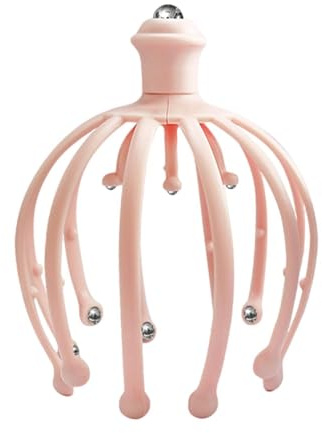 Handheld Scalp Massager - Stainless Steel Octopus Head Massager | Portable Scalp Scratcher, Cordless Head Massager Tool | Relaxing Scalp Massage Claw for Stress Relief, 7x5.5x7 Inches