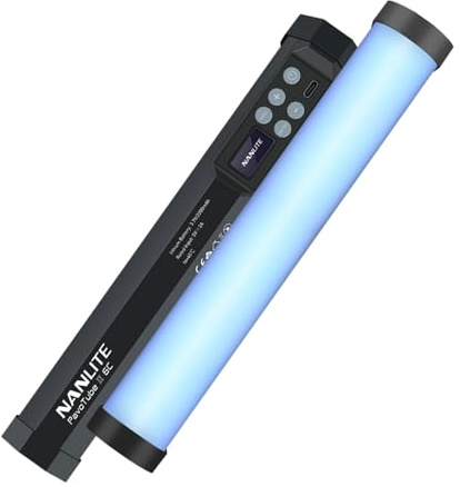 NANLITE PavoTube II 6C LED RGB Tube, 2700K-7500K Ultra-Wide Color Temperature, 2.4GHz Wireless Control Portable Handheld Photography Lighting Stick