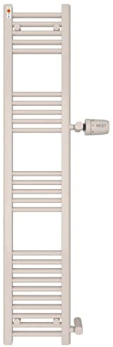 Badheizkörper 300x1500 mm Weiß – Handtuchheizkörper Seitenanschluss – Heizkörper Badezimmer – Wandheizung Stahl – Handtuchtrockner & Raumheizung