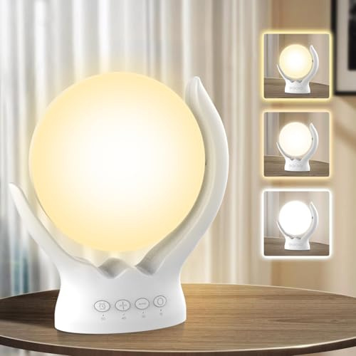 Lampe de luminothérapie rotative, 10 000 lux sans UV, 3 températures de couleur, 5 niveaux de luminosité et minuterie, lumière thérapeutique pour la maison, le bureau, la décoration