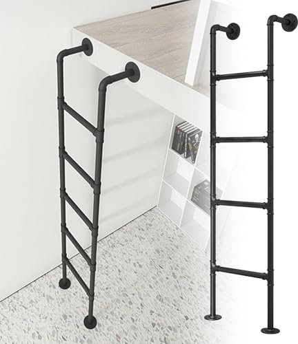 Robuste Bodenleiter aus Eisen, Dachbodenleiter für Keller, Ausgang, Fenster, Metallstufe, Kletterleiter für Etagenbett, Wohnmobil, verstellbare Höhe 9,5 cm bis 3 m