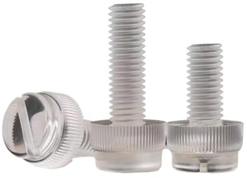AYYSSM Rändelschraube aus transparentem Nylon mit Schlitz und Handrändelschraube aus Kunststoff(10mm,M5 (20Pcs))