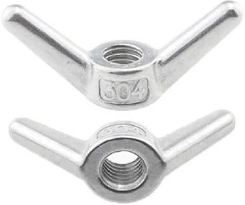 Écrous à oreilles, vis à oreilles, 1/2/5 pièces M6 M8 M10 M12 écrou à oreilles 304 écrou à main en acier inoxydable écrou à grande oreille écrous papillon écrou à vis écrou matériel 1 pièces(M14)