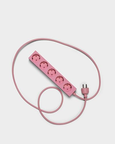 Pedestal Power Bar 2 m eluttag med magnetisk botten – praktisk och elegant med 5 magnetiska uttag – 5-vägs uttag