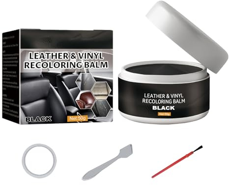 Mnozreo Crema Reparadora de Cuero,Negro,50G(Reparación Cuero para Asientos de Automóvil,Sofás,Abrigos,Limitado a Pequeños Daños)