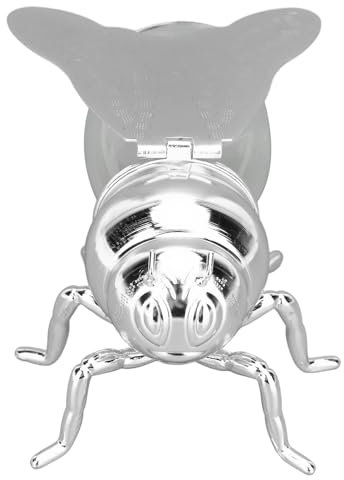 Keenso Pot à Miel en Forme D'abeille, Pot à épices de Cuisine pour Maison, Hôtel, Restaurant (SILVER)