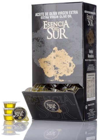 ESENCIA DEL SUR Picual |Estuche de 100 Monodosis de Aceite de Oliva Virgen Extra Picual - 100 x 20 ml.