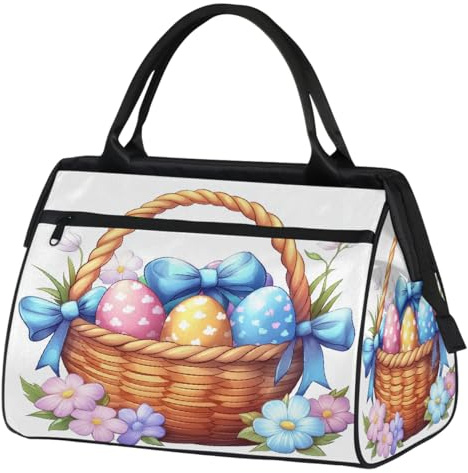 Bolsa deportiva para gimnasio, viajes, huevos de Pascua en la canasta, impermeable, bolsa de mano para hombre y mujer
