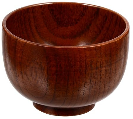 NULYLU Ciotola da Barba in Legno Solido Tazza per Sapone da Barba Uomo Resistente e Pratica per Schiuma Ricca e Rasatura Tradizionale