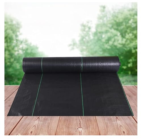 DMBBSAPBSH Membrana per Il Controllo delle Erbacce, Membrana for Il Controllo delle Erbacce, Tessuto for la barriera da Giardino, Telo for la Copertura del Terreno(1.2x60m/4x200ft)