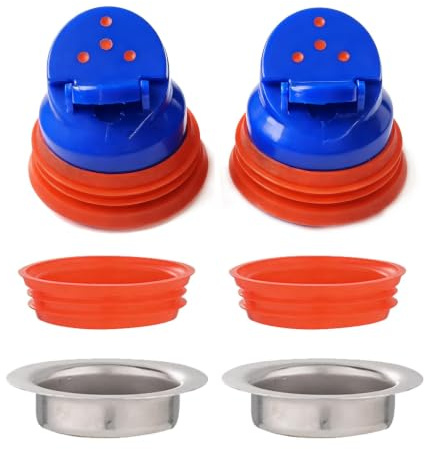 2 Stück Geruchsverschluss Dusche Set, Geruchsverschluss Dusche Bodenablauf Kern, Geruchsstopper Abfluss Dusche, Passend Für 30-52mm, Variable Durchmesserringe, Für Küche Und Badezimmer