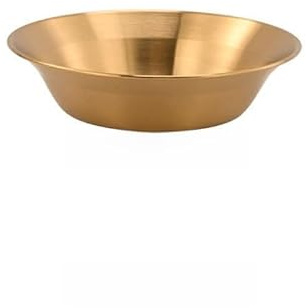 URPIZY Plato hondo de acero inoxidable con forma profunda y base plana para barbacoa, pasta y ensalada, apilable y para restaurante, cocina o hogar