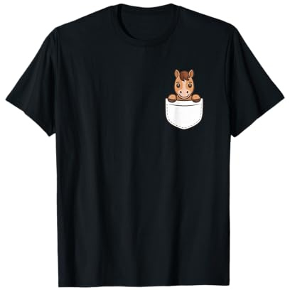 Miniature Horse Pocket Design Pony Lover Tiny Horse Dressage T-Shirt