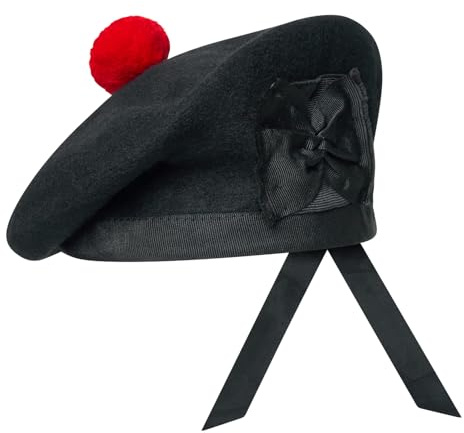Hamilton Kilts Chapeau Balmoral écossais, Style Cornemuse, béret de Parade Militaire du Jour J