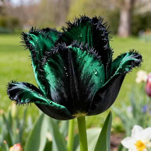 Tulpen zum Anpflanzen&winterhart mehrjährig Tulpen Rhizome&Schnelles Wachstum/Lange Blütezeit/Hochwertig/gemischt, selten, ausgewählt-4Rhizome-E