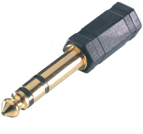 Vivanco 41063 - Adaptador audio Jack (3.5 mm/6.3 mm), negro