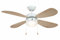 AireRyder Classic Ventilateur de plafond, blanc, pâles pin, avec éclairage, diamètre 105 cmpin blanc