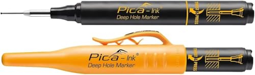 Pica 150/46/SB - Marcador permanente de tinta para agujeros profundos Ink (Negro) en blister, Schwarz