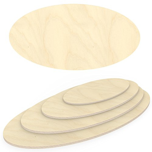 AUPROTEC Panneau de Contreplaqué 21mm Ellipse 500mm x 400mm Plateau de Bouleau 40cm-200cm longueur au choix Coupe elliptique du Bois Massif Panneaux Multiplex de qualité haut p.ex Plateau de Table