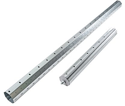 3T-MOTORS Rollladenwelle 150 cm SW60, 8-kant Stahlwelle, Wellenset mit Kapsel, Rollladenwelle achtkant für Rollladen, Rollladenmotor