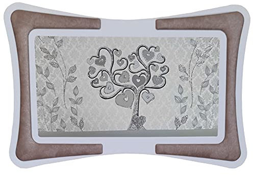 oggettando Quadro Albero della Vita con Cornice in Ecopelle Bianca e Fili Argento o Rame e Brillante Oro; Regali utili, Originali e a Prezzi Bassi. (Argento-Rame, 60x120cm)