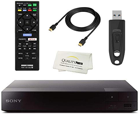 Sony BDP6700 4K Upscaling Blu-ray DVD Player Built in Wi-Fi - Remote Control - High Speed 4K HDMI Cable - Ultra USB Flash Drive 64GB