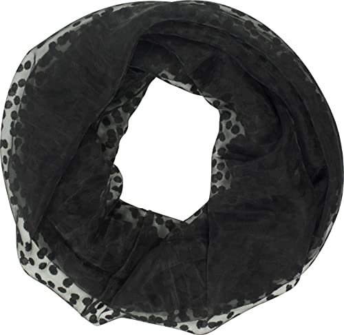 fashionchimp Loop Sommer-Schlauchschal für Damen mit Ausbrenn-Muster, Baumwolle und Polyester, leichter XXL Schal