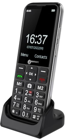 Geemarc CL8600-4G Téléphone Portable pour Personnes âgées avec Grandes Touches, Fonction SOS et Boutons de mémoire à Une Touche – Compatible Bluetooth et Appareil auditif – Débloqué – Version