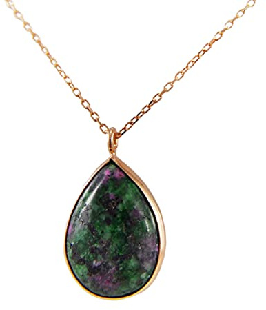 Rubin-Zoisit Silber Ohrringe Edelstein Echtsilber Ohrhänger Tropfen TOLLE GESCHENKIDEE - Geburtstag - Schmuck-Geschenk - Handmade Geschenk - Geschenk für Mutter