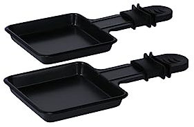 Rotel 1513150 - Juego de 2 sartenes para escobilla de escobilla con revestimiento antiadherente, PTFE, plástico, negro, 18,5 x 9 x 1,5 cm