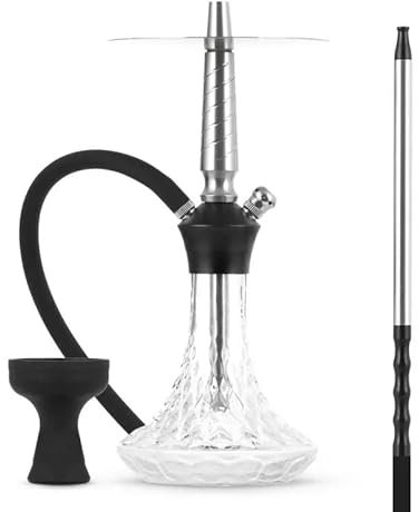 Chicha PAN SPIKE 05-CAUB + Foyer + Système de chauffe + Tuyau Silycon Noir (SILVER)