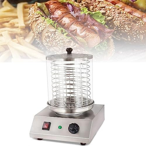 Maquina Perritos Calientes Máquina For Parrilla De Salchichas De 538 W, Rodillo Eléctrico Comercial For Perros Calientes, Control De Temperatura Inteligente De Acero Inoxidable, For Salchichas De Desa