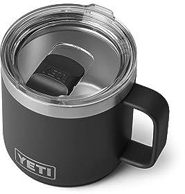 YETI Rambler 14 oz Stackable Mug, Vacuum Insulated, Stainless Steel with MagSlider Lid, Black
