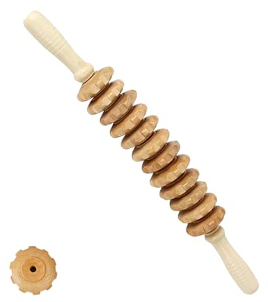 Massageroller Holz Accessories Anti Cellulite Massage Massagegerät Roller MassagegeräT für Nacken Beine Rücken und Körper Schmerzlinderung und Entspannung