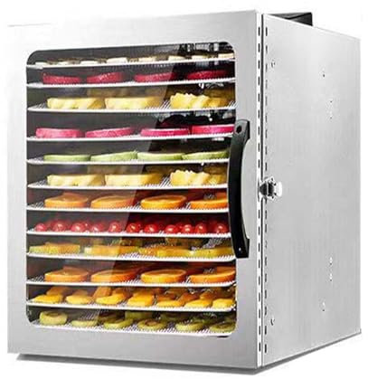 MAYFABD Food Dehydrator Food Dryer for Vegetables Herbs and Meats Dry Fruit Dehydrator with Metal Grid Trays Metal Beef Jerky Machine Oven 24H Timer Function Digital Touch Display,12 Layer