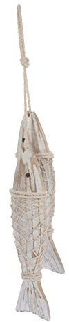TOPBATHY Holz Fisch Hängeornament Deko Wandbehangornament Mediterraner Stil Vintage Home Dekoration