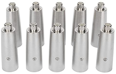 Beufee Adaptateur RCA Vers XLR, Adaptateur RCA Femelle Vers XLR Mâle Coupleur RCa Vers XLR Coupleur De Prise RCa Vers XLR, Convertisseur XLR Vers RCA