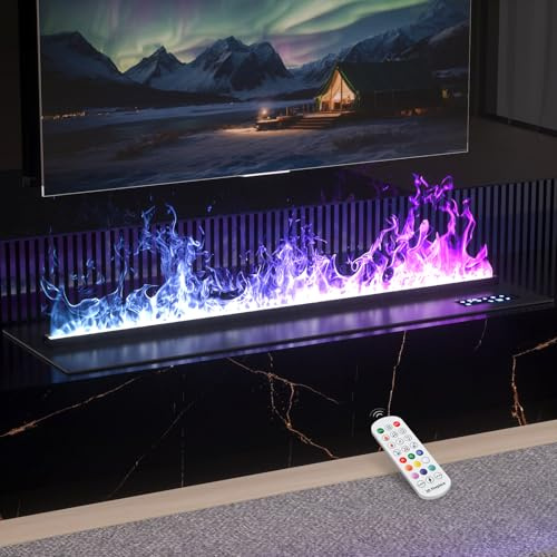 LIMERRI Camino elettrico a vapore acqueo, multicolore, 50cm, Non è caldo. | TUYA App Control, Telecomando, 3D Fiamma multicolore, Per camera da letto, Decorazione domestica, Umidificante