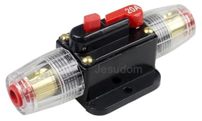 EXBWXNIL Disjoncteur à fusible réinitialisable Audio 20A 30A 40A 50A 60A 80A 100A 12V 24V DC(50A)